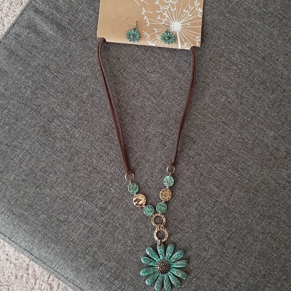 Earrings and necklace